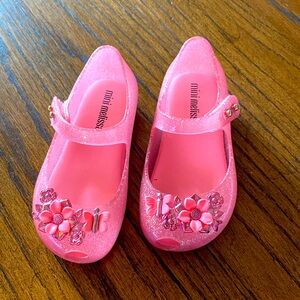 Mini Melissa pink sparkle shoes